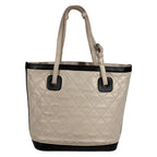 Chanel Shoulder Bag CC Logo Charm Leather Beige — view 2