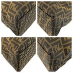 Fendi Zucca Brown Gold Canvas Leather Tote Shoulder Bag — view 4