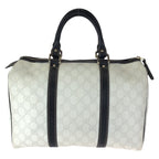 Gucci White Black Gold GG Supreme Canvas Leather Mini Boston Bag — view 2