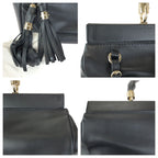 Gucci Bamb Double Tassel Black Gold Leather Handbag — view 5