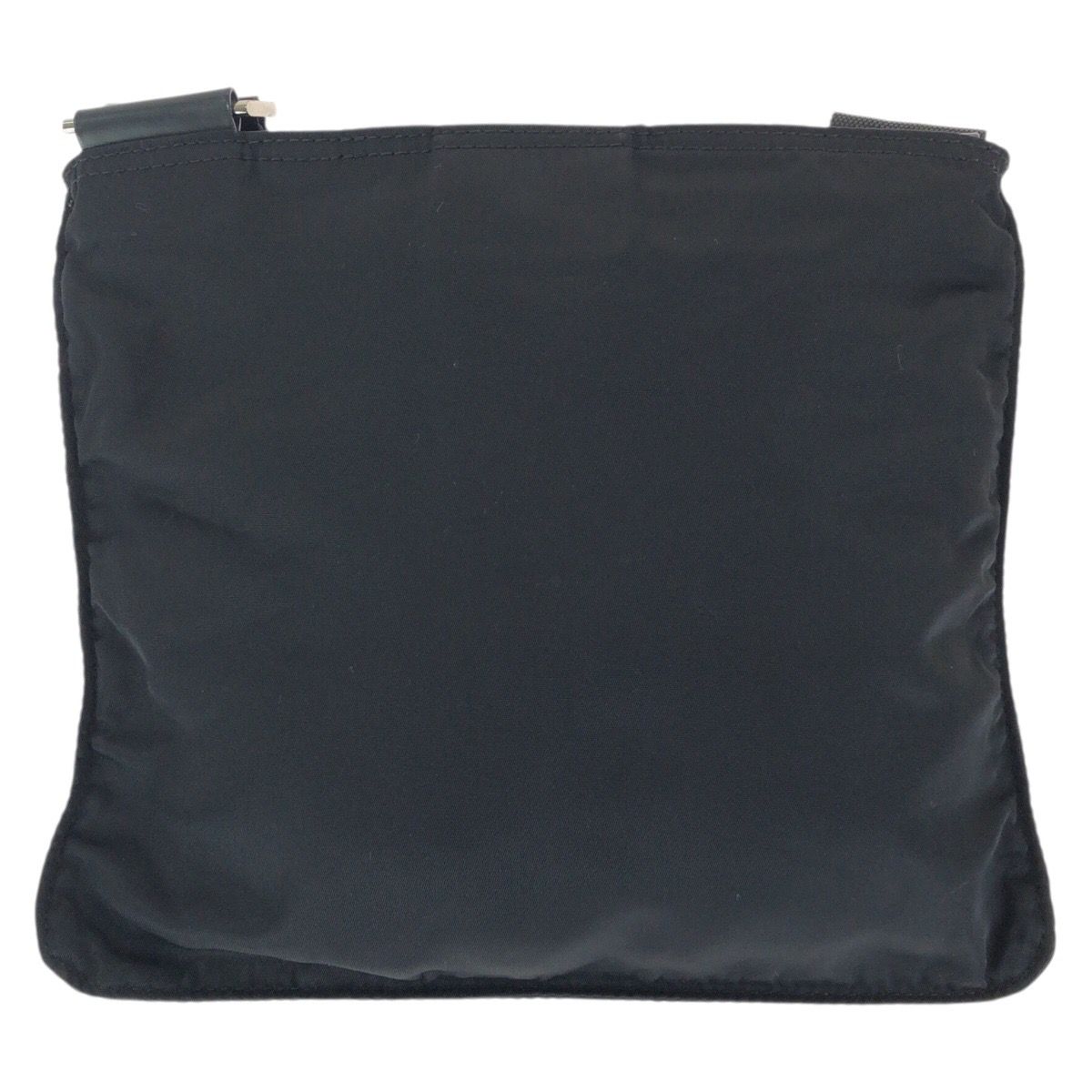 Prada Tessuto Black Silver Nylon Shoulder Bag — view 2