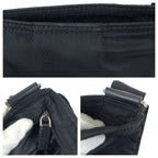 Prada Tessuto Black Silver Nylon Shoulder Bag — view 6