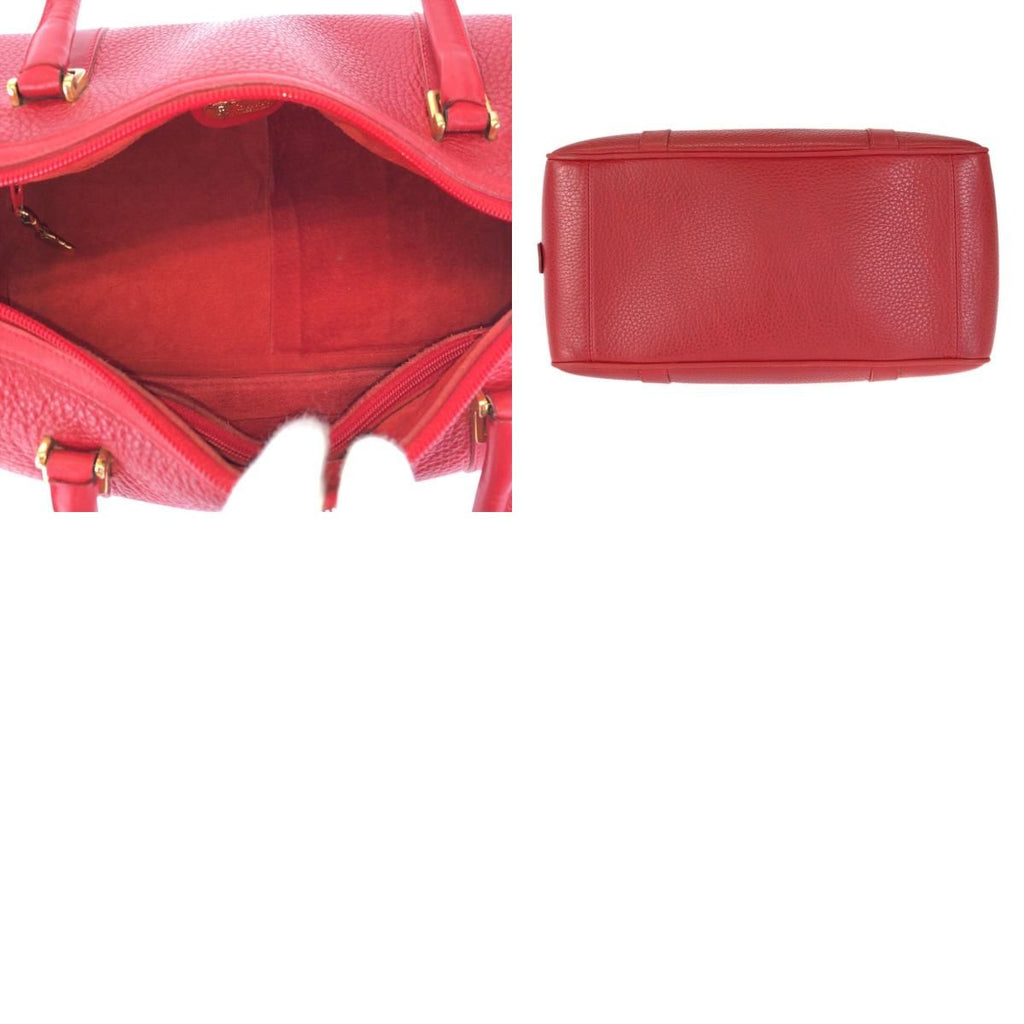 Gucci Vintage Interlocking Red Gold Leather 000 58 Mini Boston Bag — view 9