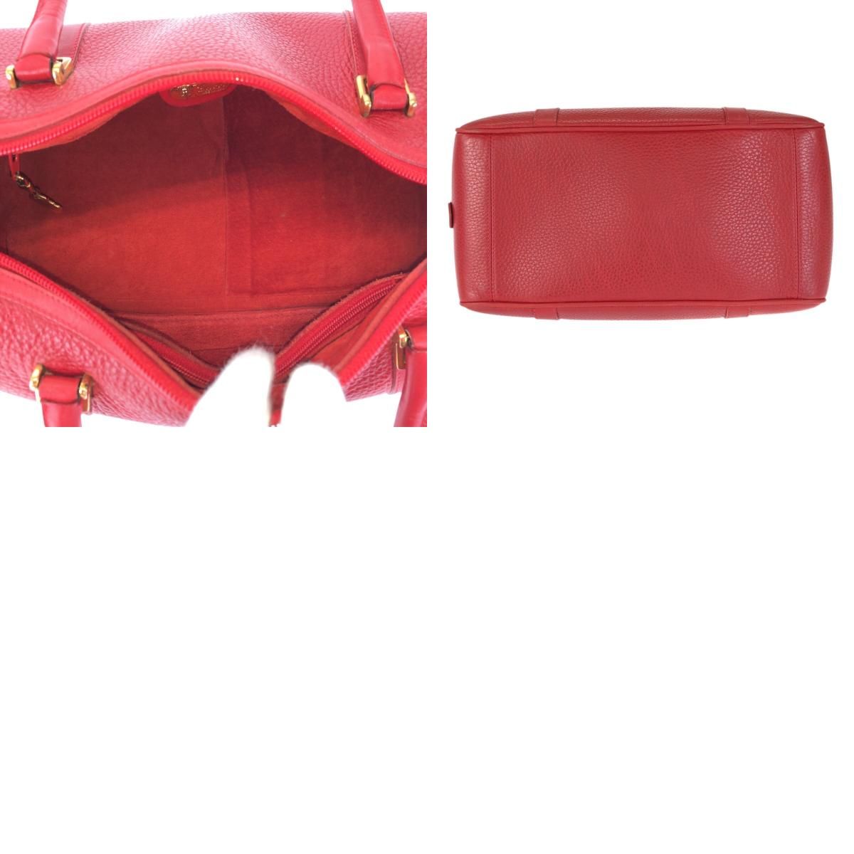 Gucci Vintage Interlocking Red Gold Leather 000 58 Mini Boston Bag — view 9