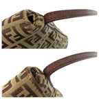 Fendi Zucchino Brown Gold Canvas Leather Shoulder Bag Pochette — view 6
