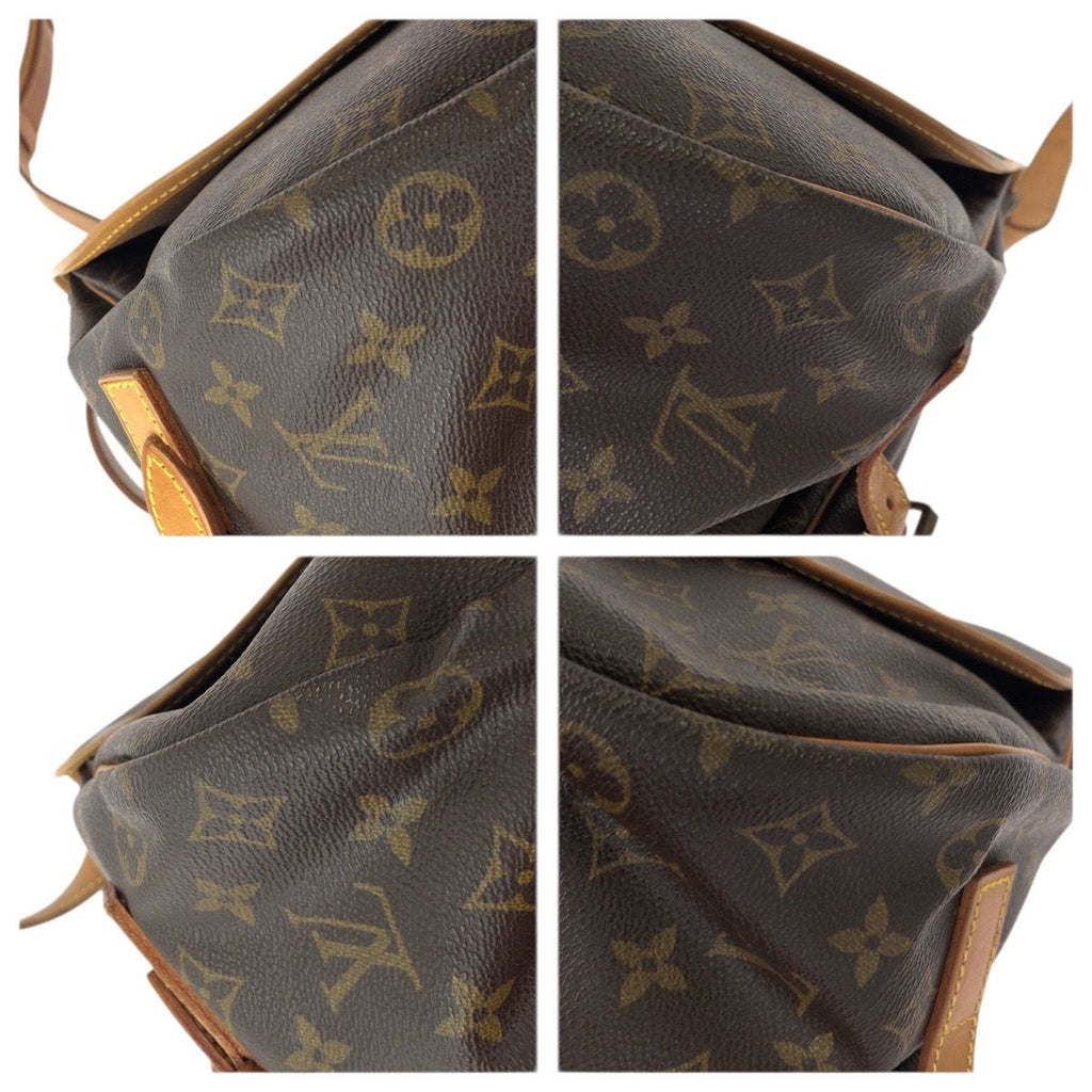 Louis Vuitton Monogram Saumur 35 Brown Gold Leather Shoulder Bag — view 3