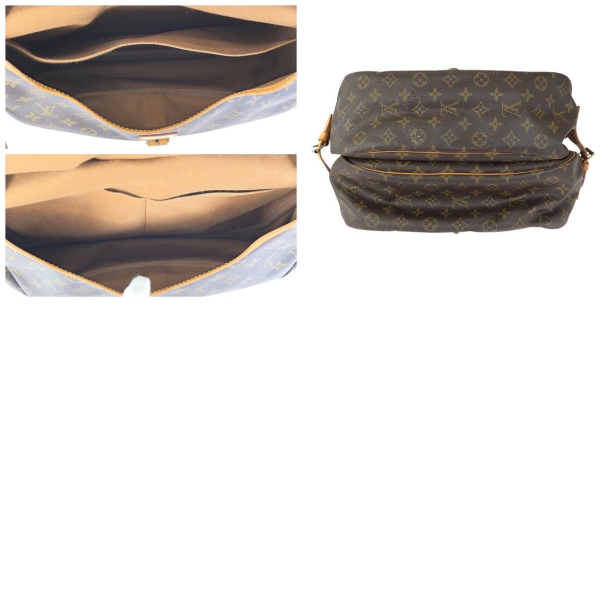 Louis Vuitton Monogram Saumur 35 Brown Gold Leather Shoulder Bag — view 9