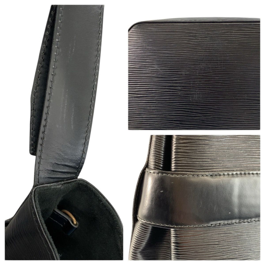 Louis Vuitton Epi Sac Depot PM Black Leather Shoulder Bag — view 6