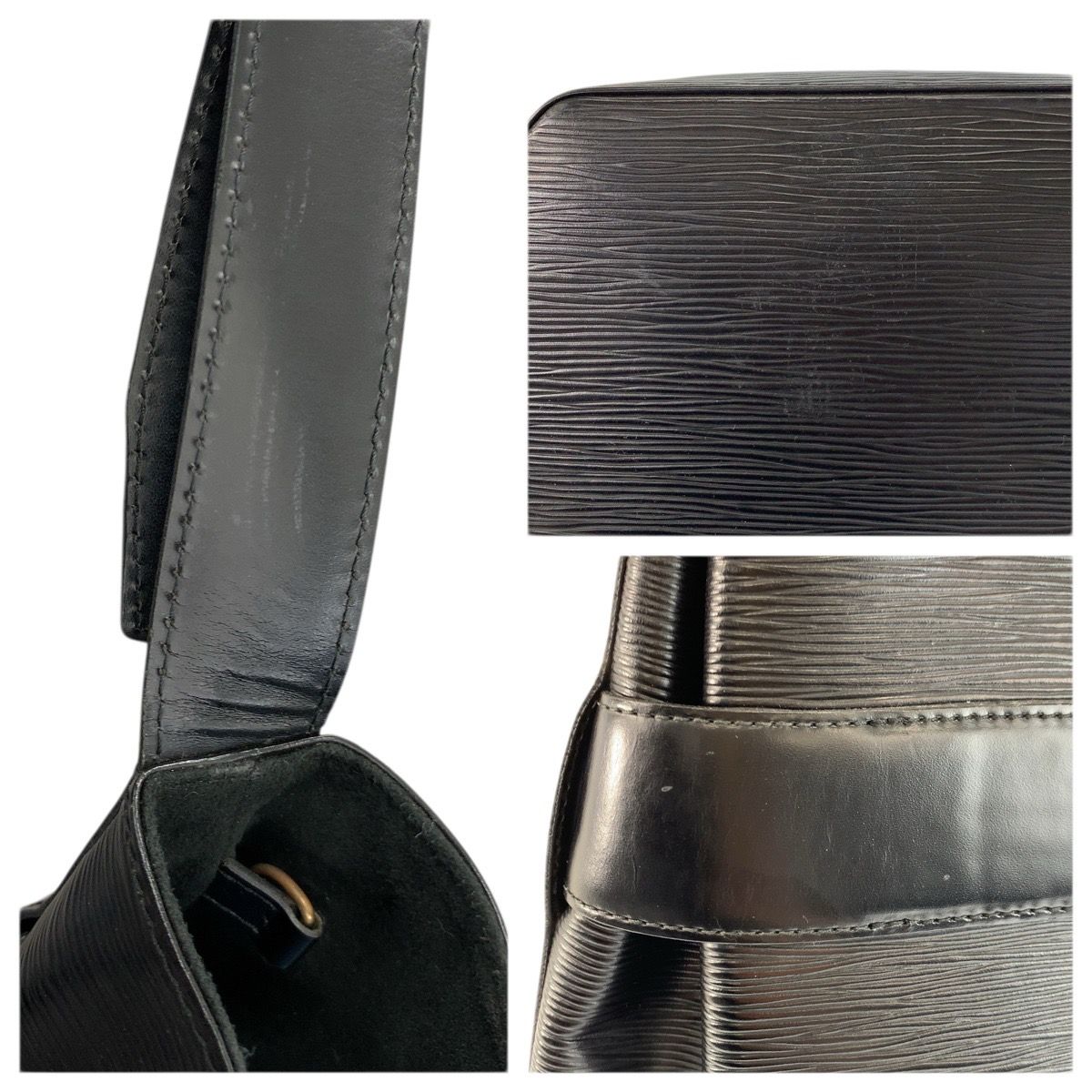 Louis Vuitton Epi Sac Depot PM Black Leather Shoulder Bag — view 6