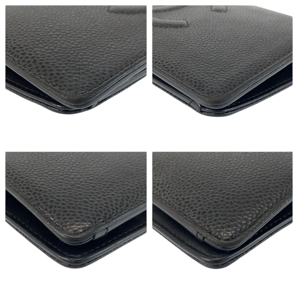 Chanel CC Logo Black Leather Wallet — view 7