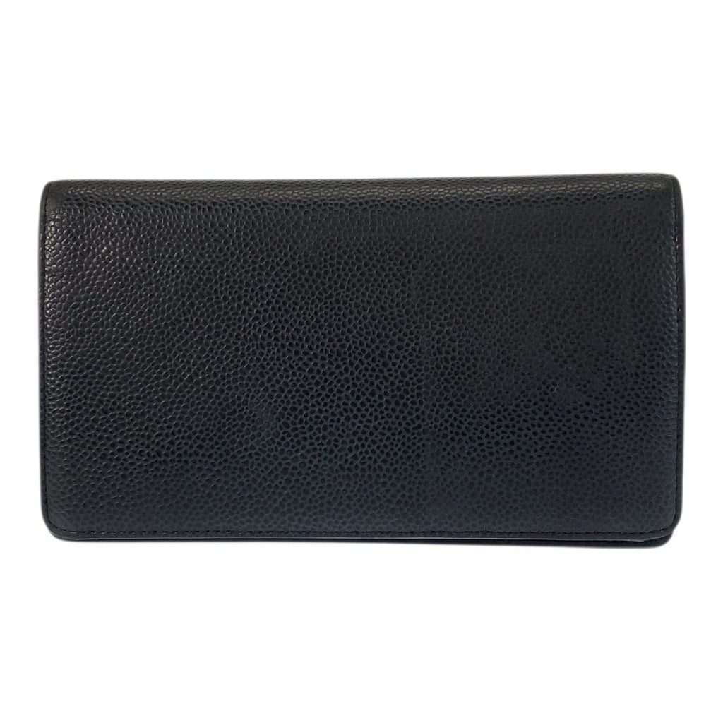 Chanel CC Logo Black Leather Wallet — view 2