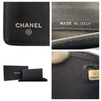 Chanel CC Logo Black Leather Wallet — view 3