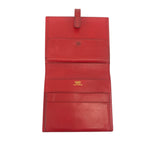 Hermes Saumur Red Gold Leather Compact Wallet — view 6