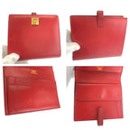 Hermes Saumur Red Gold Leather Compact Wallet — view 7