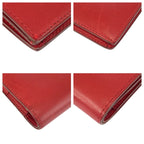 Hermes Saumur Red Gold Leather Compact Wallet — view 4