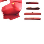 Hermes Saumur Red Gold Leather Compact Wallet — view 9