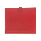 Hermes Saumur Red Gold Leather Compact Wallet — view 2