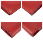 Hermes Saumur Red Gold Leather Compact Wallet — view 3