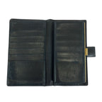 Chanel Vintage CC Logo Purse Black Gold Leather Wallet — view 6