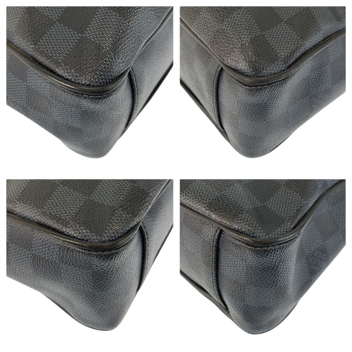 Louis Vuitton Damier Ecobalt Porto Document Man Business Black Briefcase Handbag — view 4