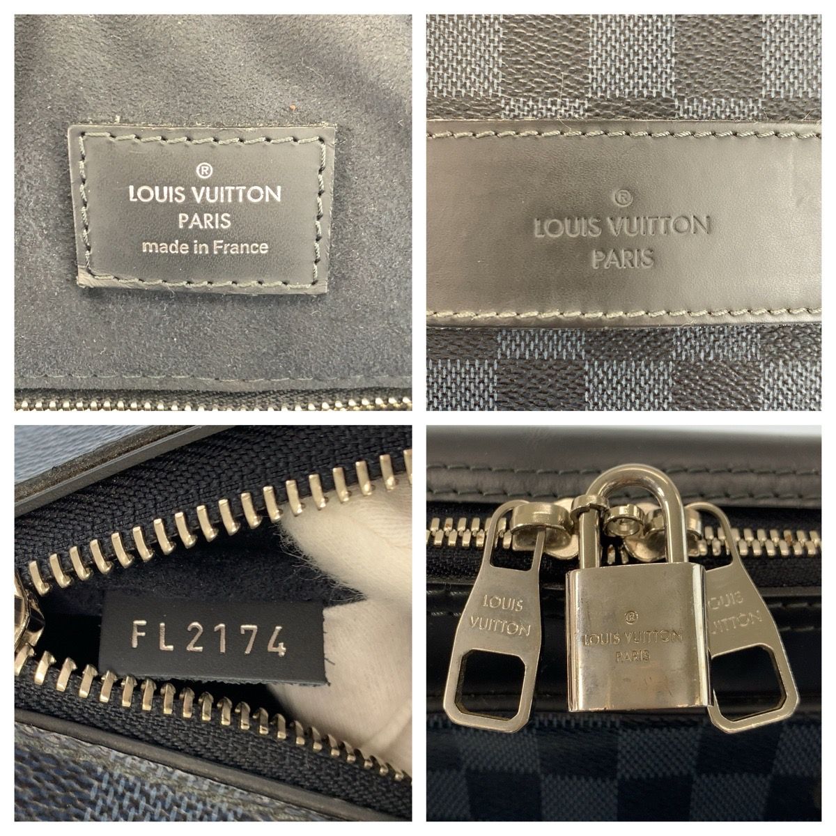 Louis Vuitton Damier Ecobalt Porto Document Man Business Black Briefcase Handbag — view 3