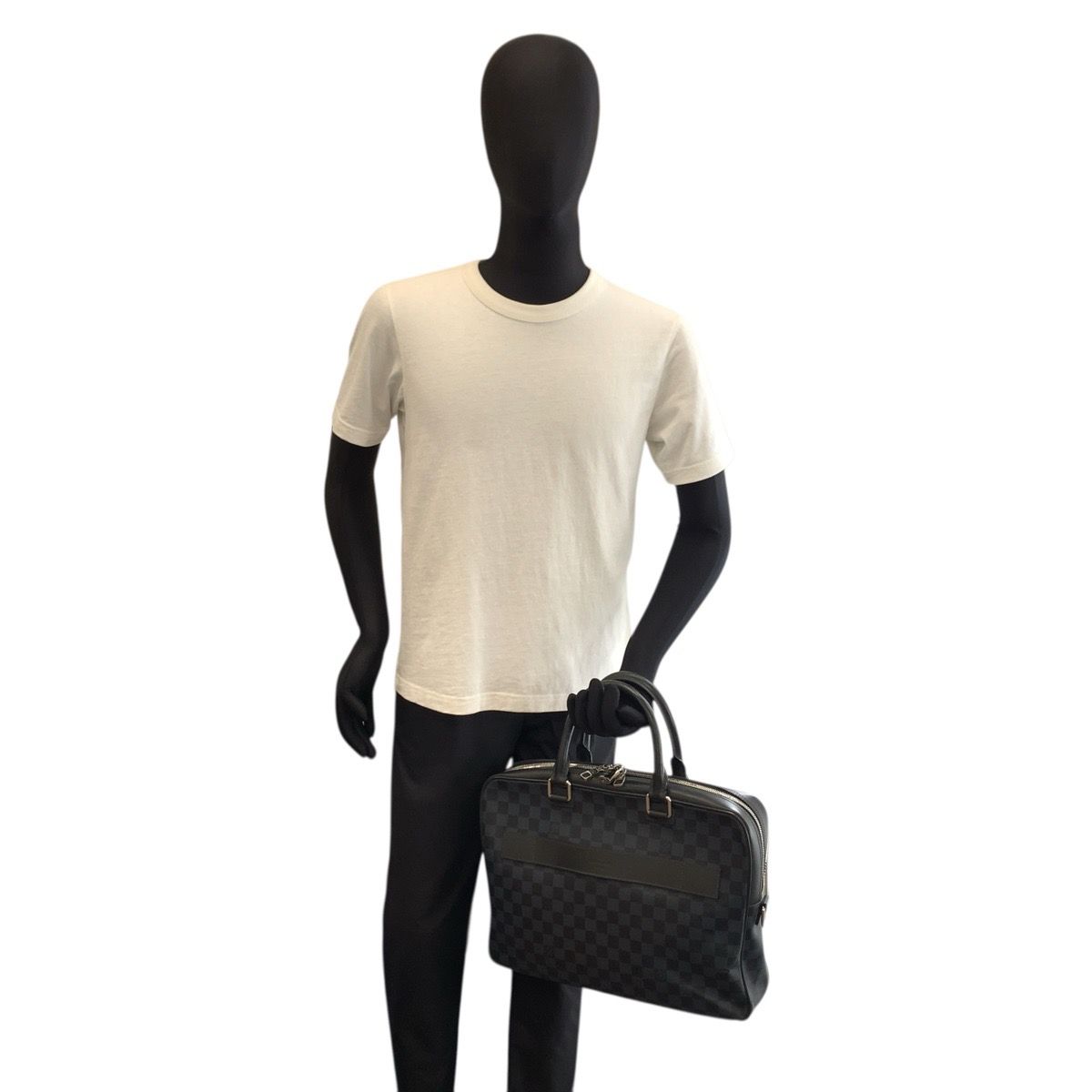 Louis Vuitton Damier Ecobalt Porto Document Man Business Black Briefcase Handbag — view 8