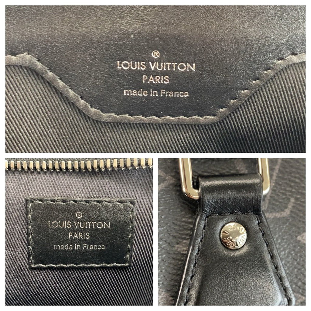 Louis Vuitton Monogram Eclipse Grand Sac Black Business Tote — view 3