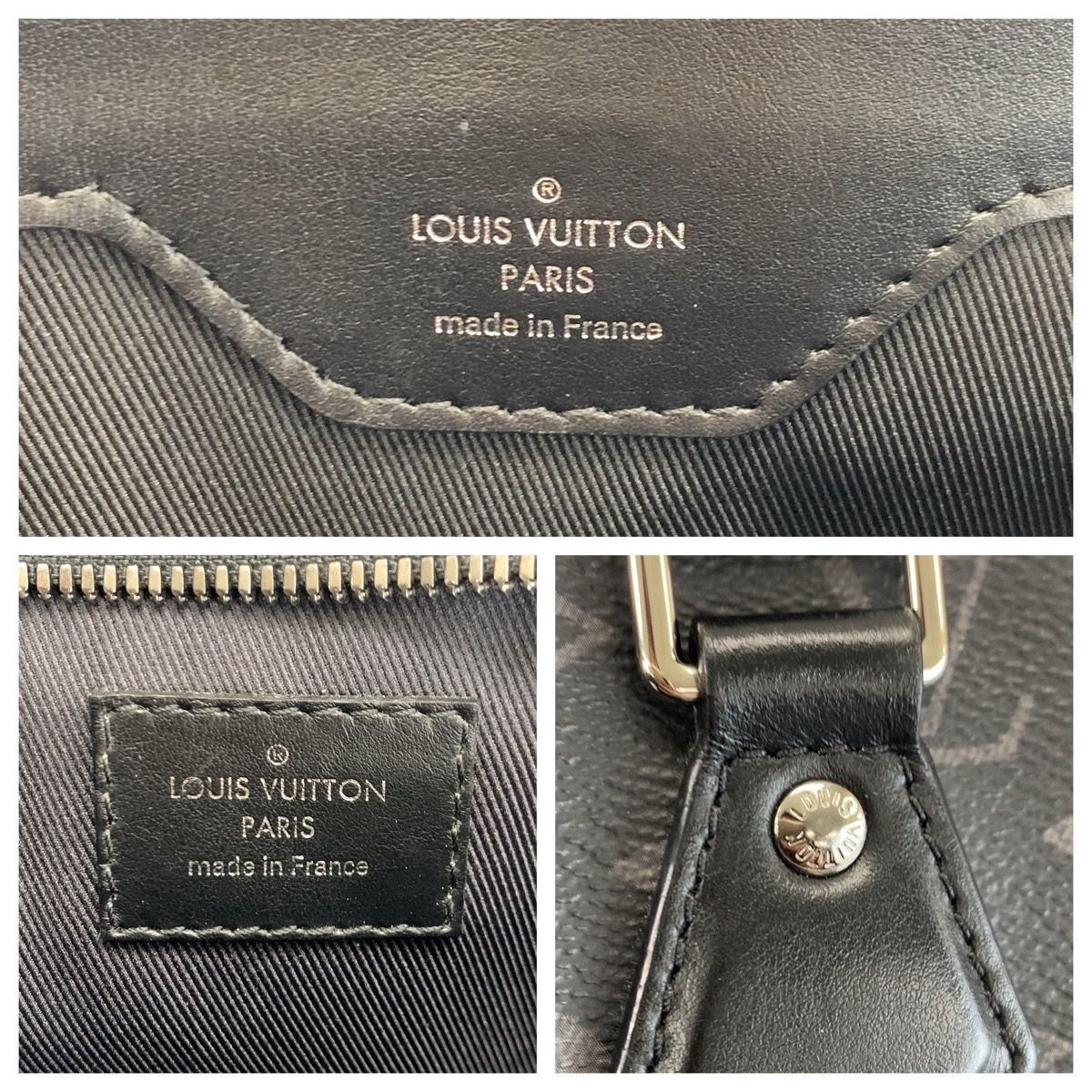 Louis Vuitton Monogram Eclipse Grand Sac Black Business Tote — view 3