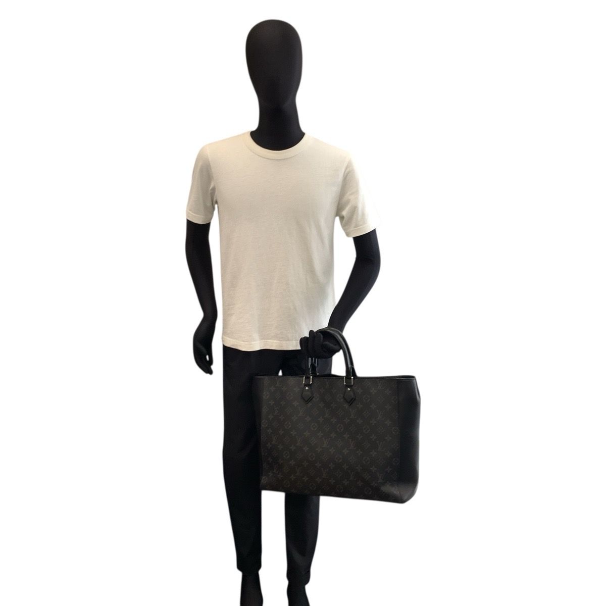 Louis Vuitton Monogram Eclipse Grand Sac Black Business Tote — view 6