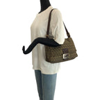 Fendi Vintage Zucchino Mamma Bucket Brown Canvas Leather Shoulder Bag — view 7
