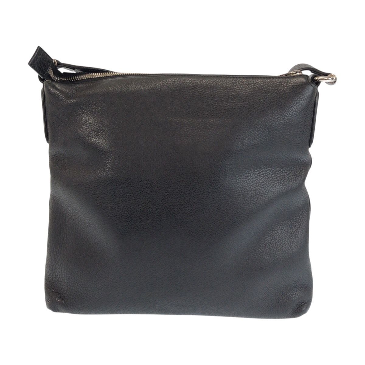 Gucci Interlocking Black Silver Leather Shoulder Bag — view 2