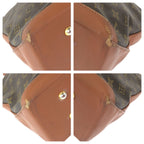 Louis Vuitton Monogram Sac Weekend Brown Gold Leather Tote — view 3