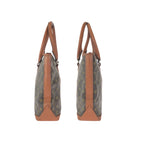 Louis Vuitton Monogram Sac Weekend Brown Gold Leather Tote — view 8