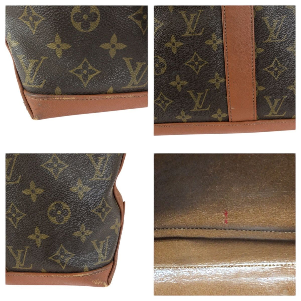 Louis Vuitton Monogram Sac Weekend Brown Gold Leather Tote — view 6