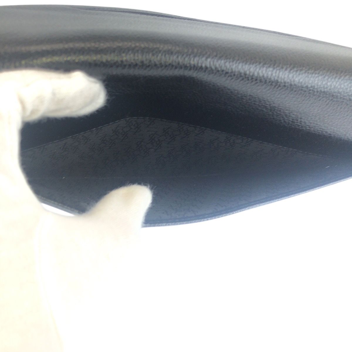 Saint Laurent Yves Vintage YSL Black Leather Clutch — view 8
