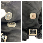 Prada Tessuto Black Silver Nylon Leather Backpack — view 5