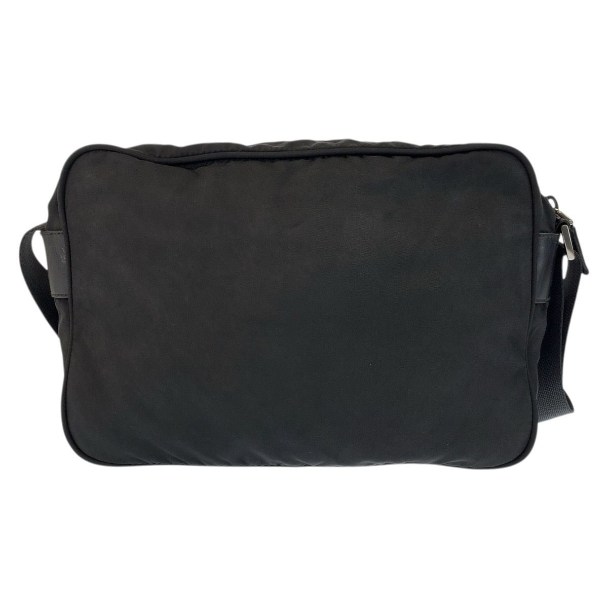 Prada Tessuto Black Silver Nylon Shoulder Bag Pochette — view 2