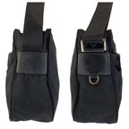 Prada Tessuto Black Silver Nylon Shoulder Bag Pochette — view 8