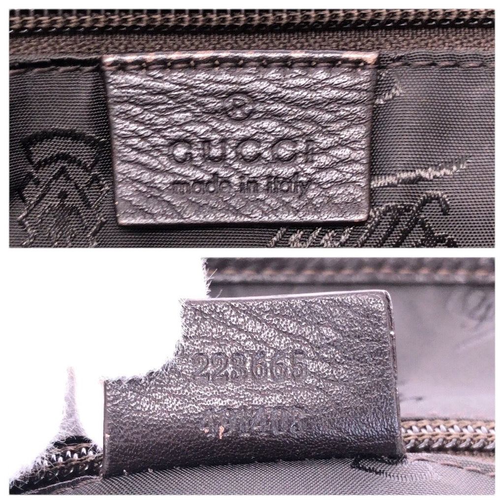 Gucci Guccissima Dark Brown Silver Leather Shoulder Bag — view 4