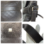 Gucci Guccissima Dark Brown Silver Leather Shoulder Bag — view 6