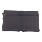Gucci Black Silver GG Canvas Leather 018 Belt Bag Waist Pouch — view 2