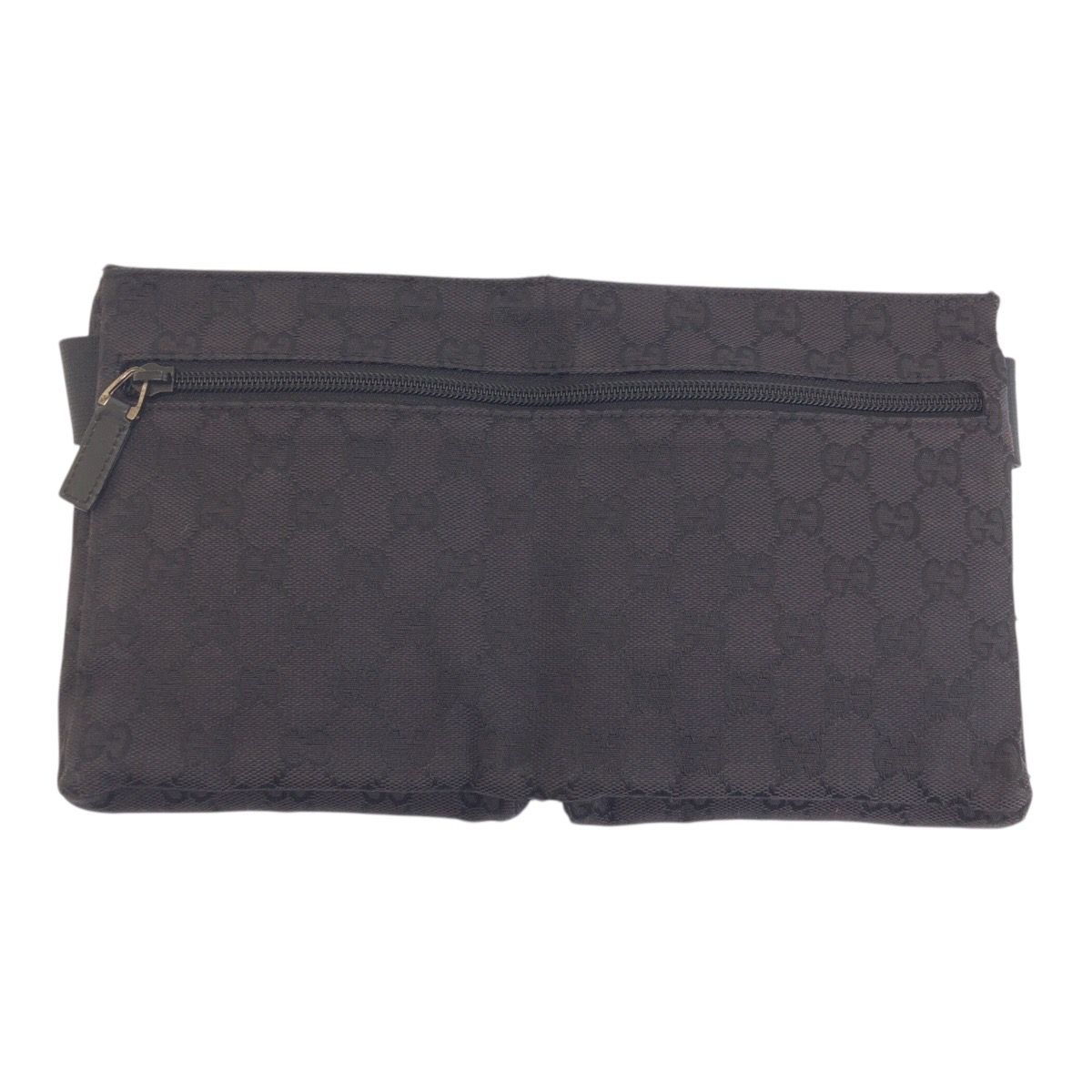Gucci Black Silver GG Canvas Leather 018 Belt Bag Waist Pouch — view 2