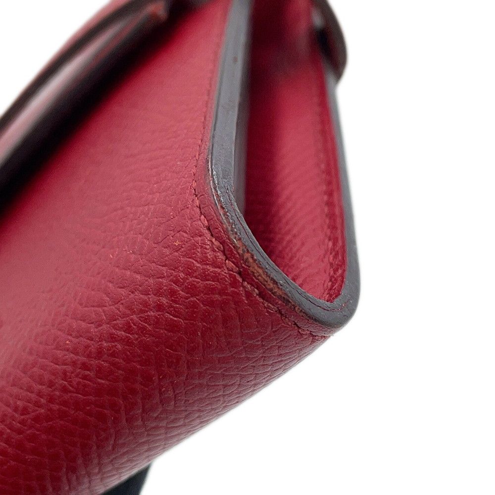 Hermes Wallet Kelly Long Rouge Grena Gold Epsom — view 9