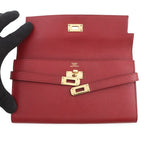 Hermes Wallet Kelly Long Rouge Grena Gold Epsom — view 4