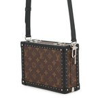 Louis Vuitton Shoulder Bag Monogram Macassar Clutch Box Black — view 2