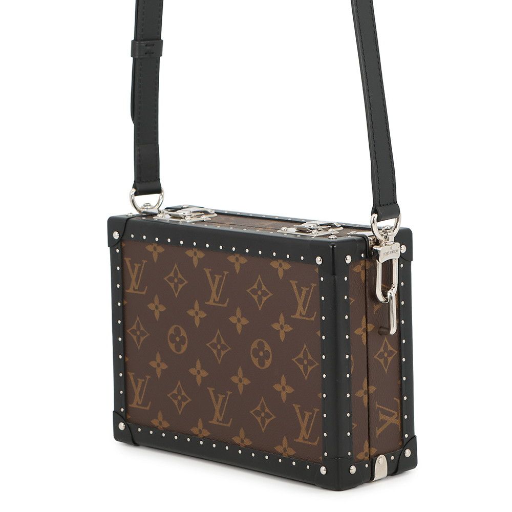 Louis Vuitton Shoulder Bag Monogram Macassar Clutch Box Black — view 2