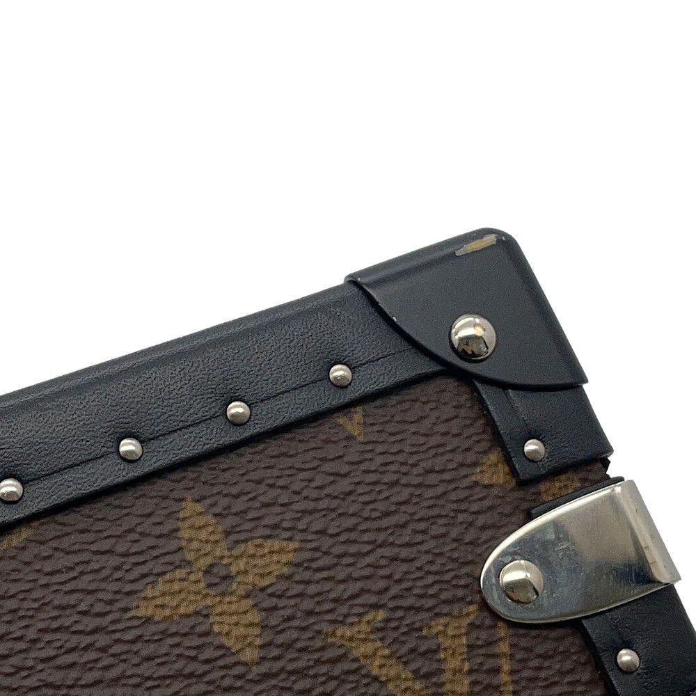Louis Vuitton Shoulder Bag Monogram Macassar Clutch Box Black — view 7
