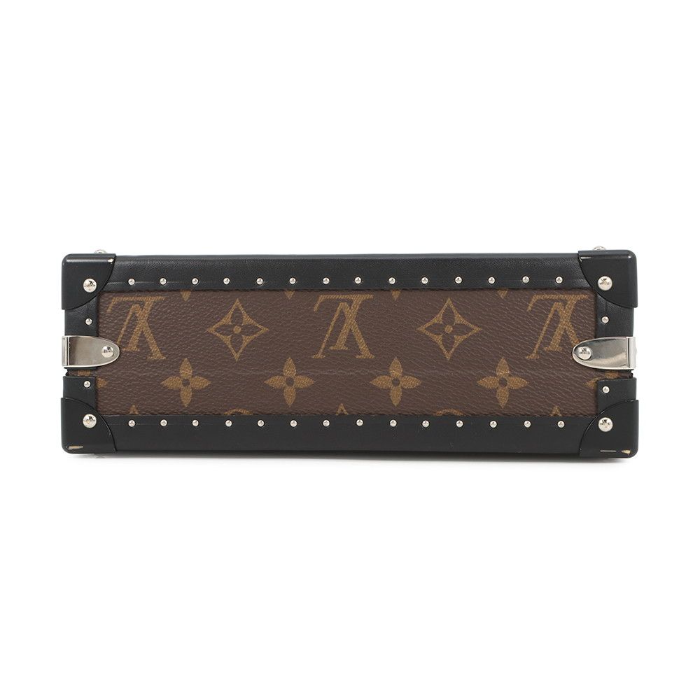 Louis Vuitton Shoulder Bag Monogram Macassar Clutch Box Black — view 3