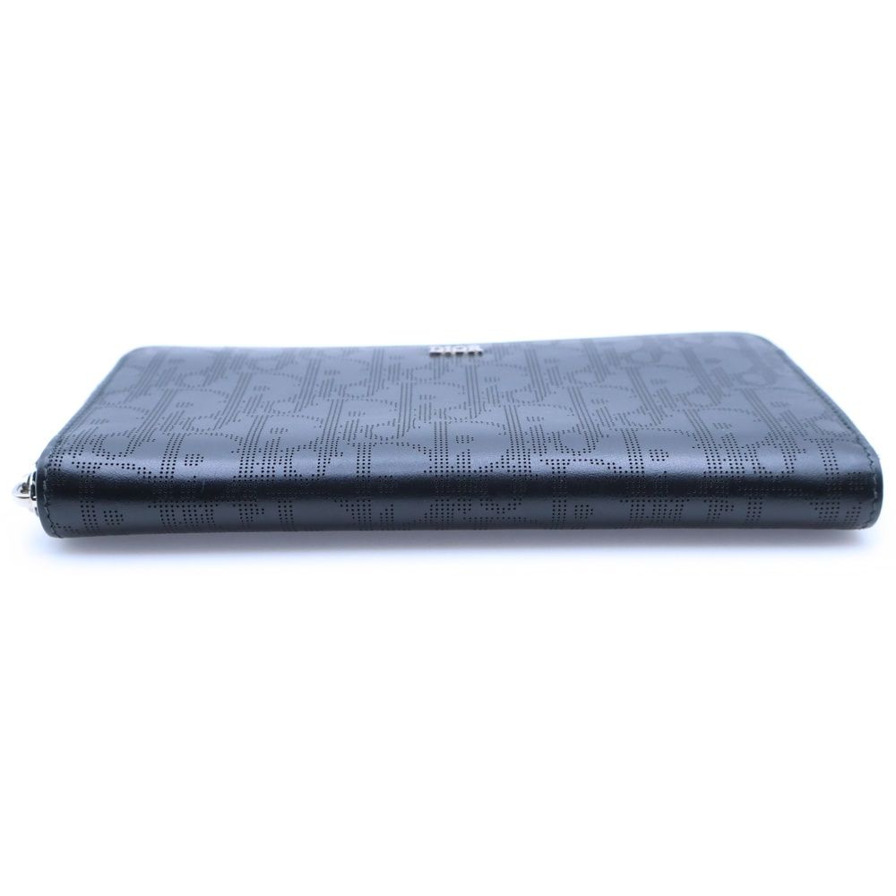 Dior Oblique Galaxy Round Zip Wallet Black — view 5