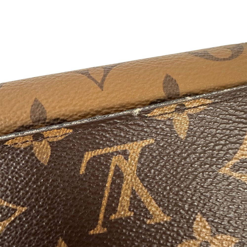 Louis Vuitton Wallet Monogram Reverse Canvas Portefeuille Emily Brown Beige — view 7